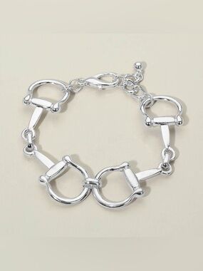 Metal Equestrian Link Bracelet